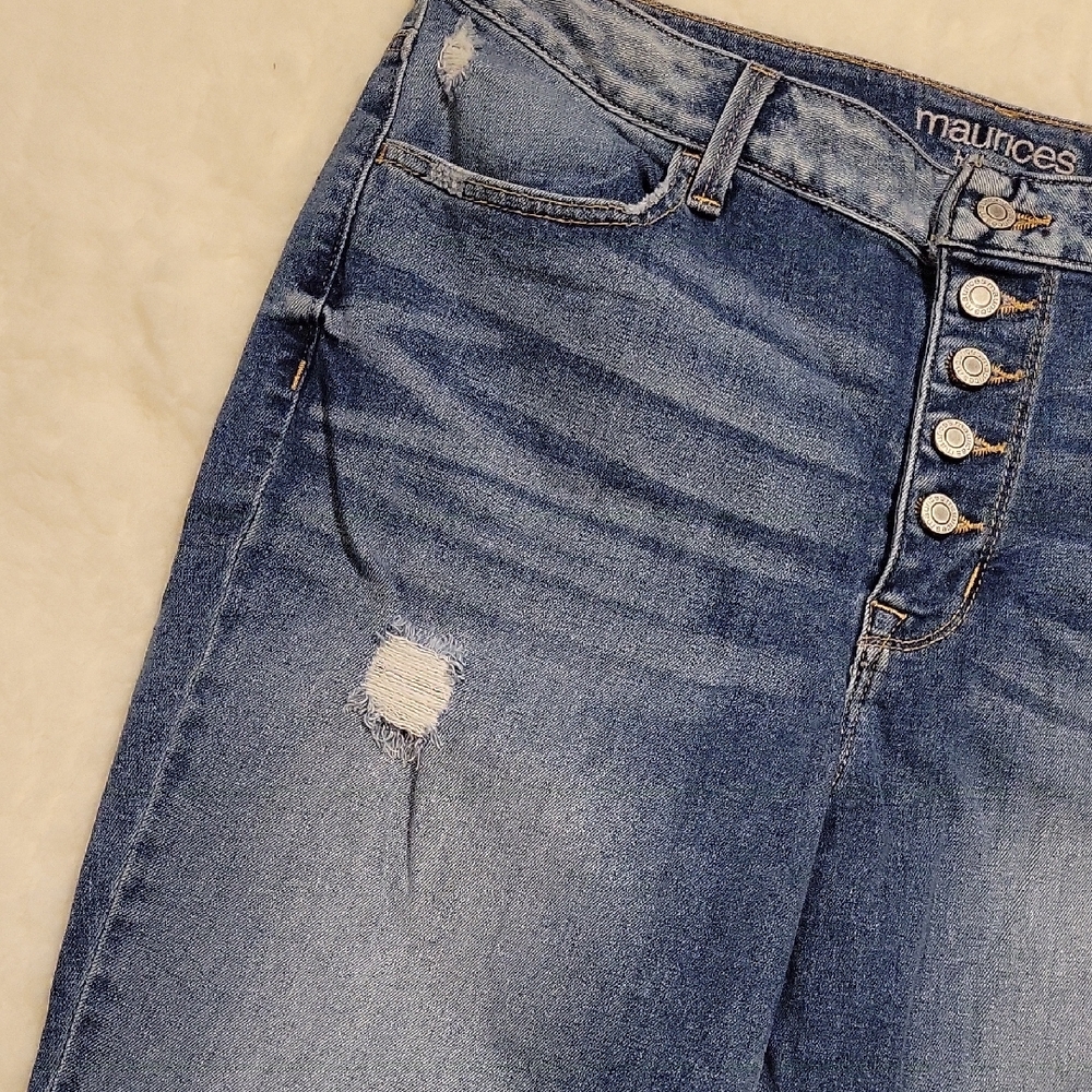 Maurices High Rise Skinny Distressed Women's Jeans XL Reg - Picture 4 of 9